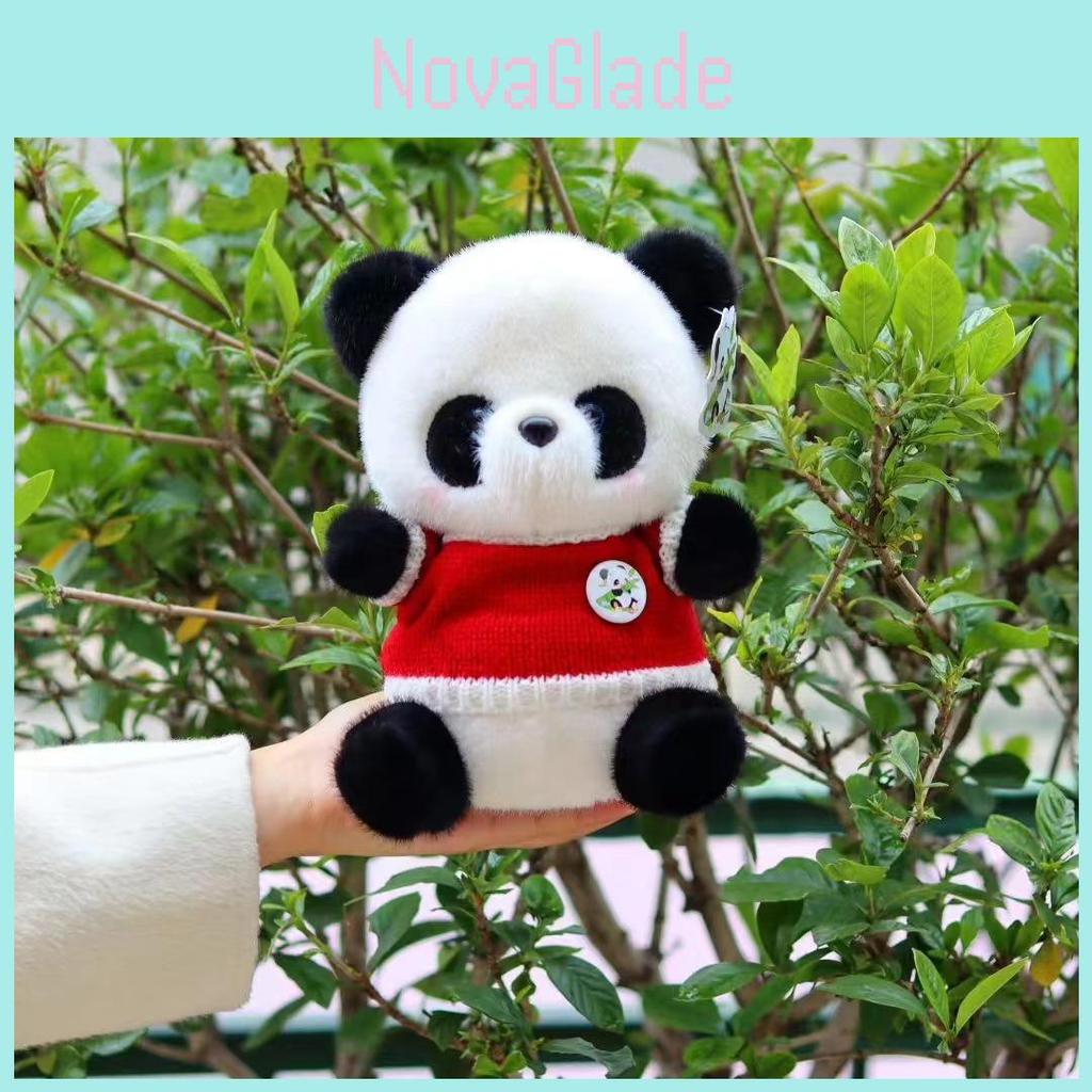 Panda Plush Figure With Short Hair Plush For Childrens Gift And Playroom Accessory
