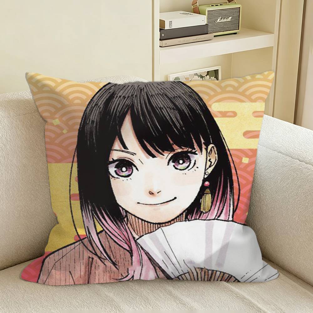 Anime Akanebanashi Sakuragawa Akane Square Sofa Pillow Cover Solid Color Living Room Home Decor Cushion Case