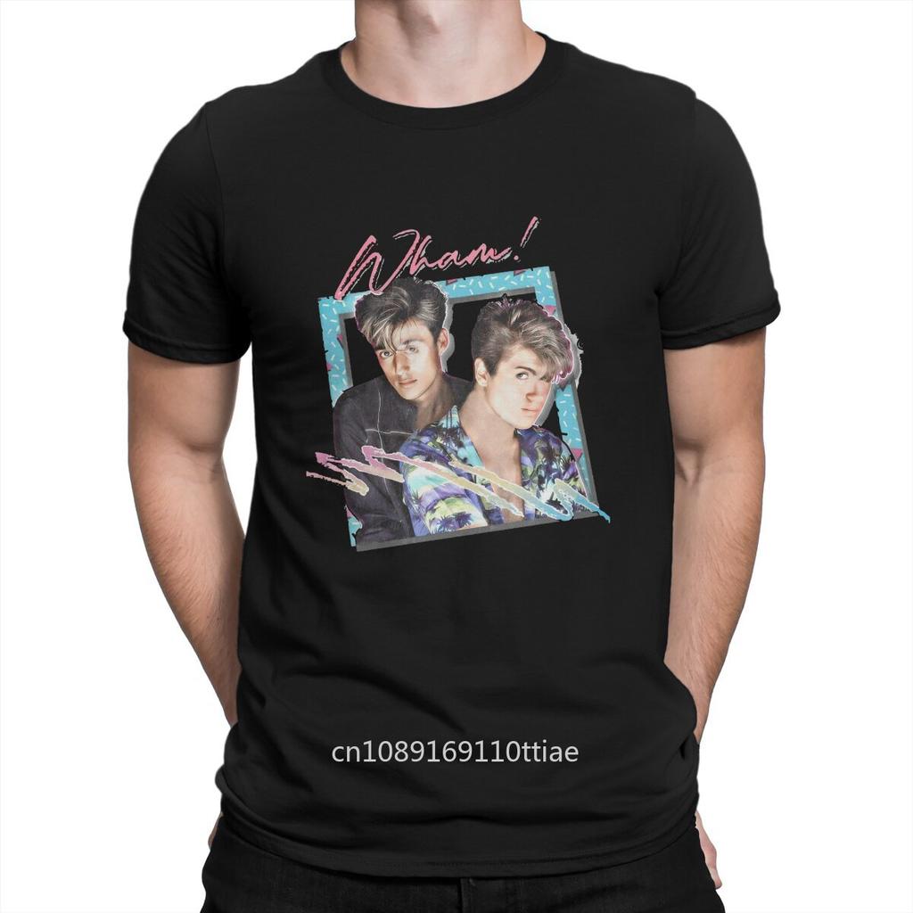 Wham Newest TShirt for Wham Band Round Neck Pure Cotton T Shirt Hip Hop Gift Clothes Tops Unisex