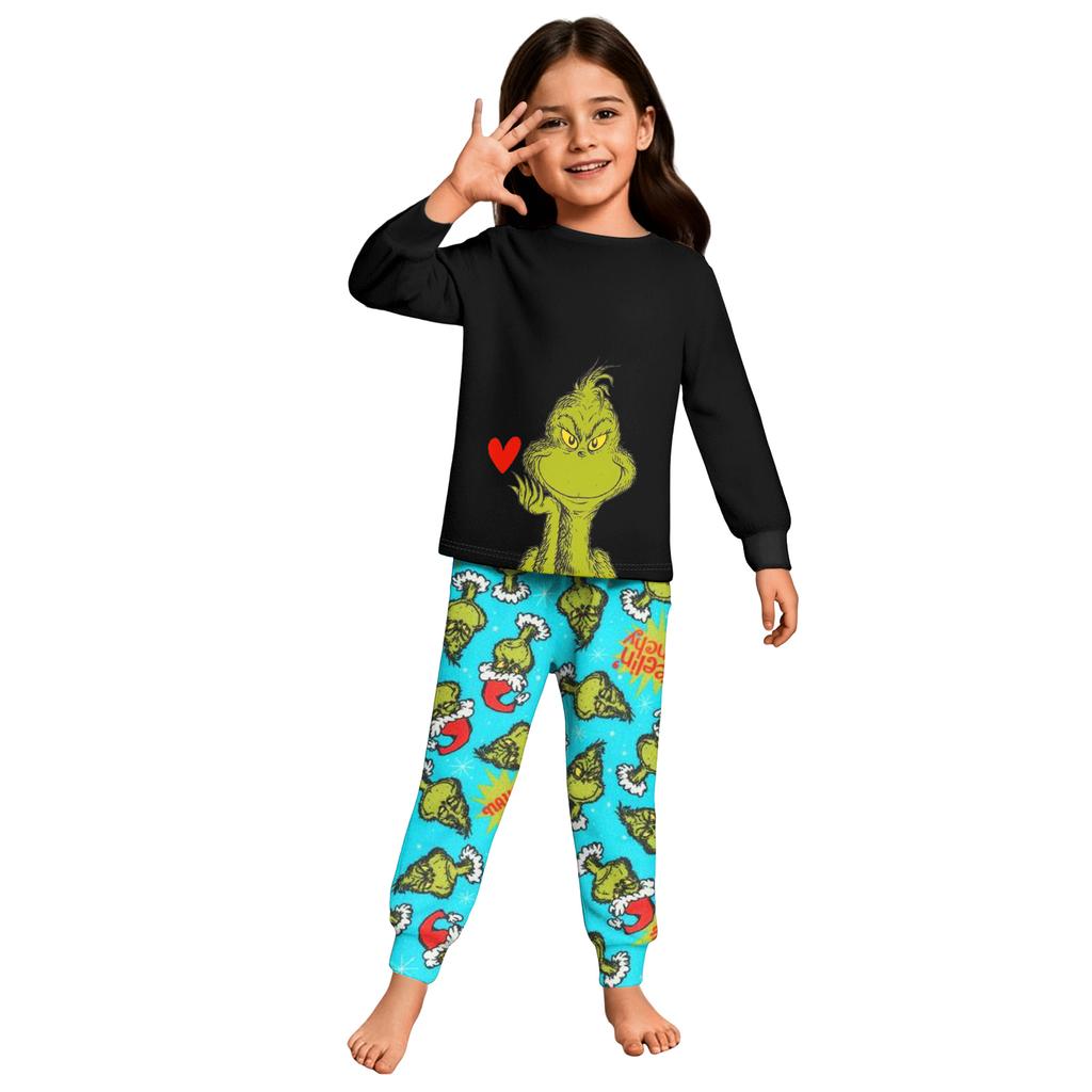Children's Boys And Girls Thin Two-piece Long-sleeved Pants Two-piece