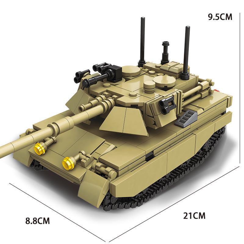 Набор M1A2 Основной боевой танк 605 шт. Детская развивающая игрушка-конструктор Рождественский подарок Подарок на день рождения