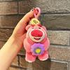 Fun Playful And Strawberry Bear Plush Keychain Ideal For Kids Gift And Use Decor