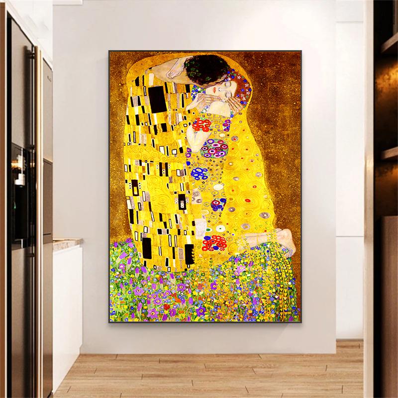 Gustav Klimt Canvas Painting Figure Poster Famous Classic Wall Art Print Decorative Picture Modern Living Room Decor