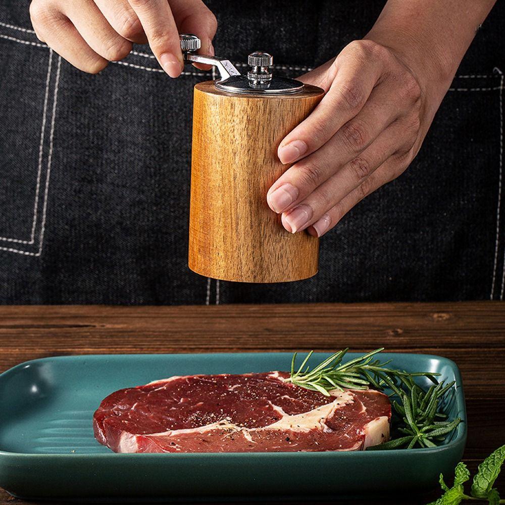 Регулируемые приспособления для измельчения Деревянная бутылка для измельчения Мельница для соли и перца Специи Кофе Приправа