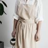 Women Cotton Linen Cross Back Apron Japanese Housework Baking Wrap Florist Dress Kitchen Cooking Aprons
