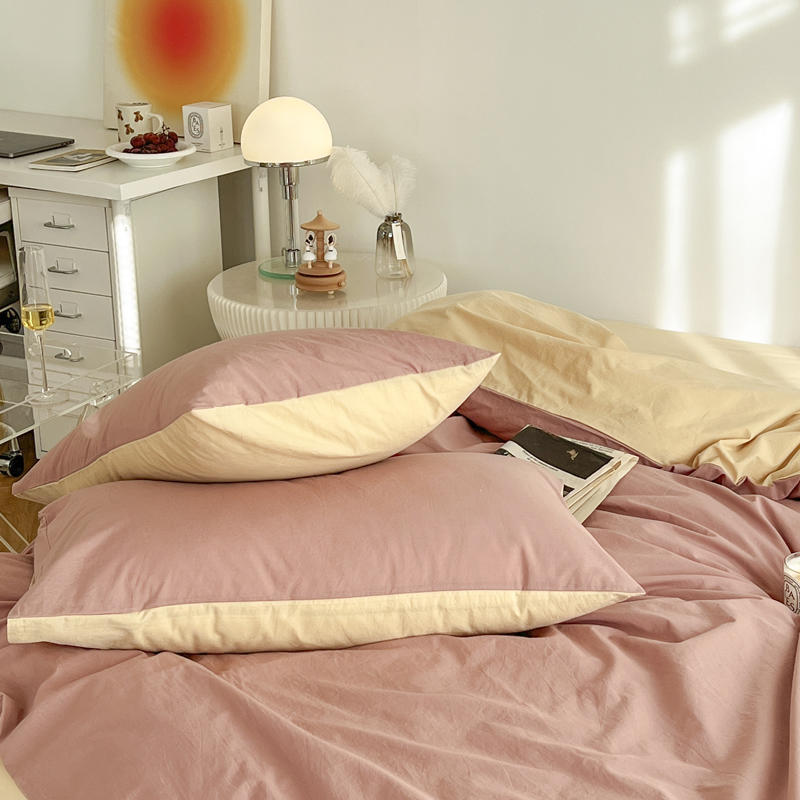 1 пара наволочек из стираного хлопка 48*74 наволочки для кровати бытовые простые мягкие пылезащитные декоративные подушки чехлы Ins