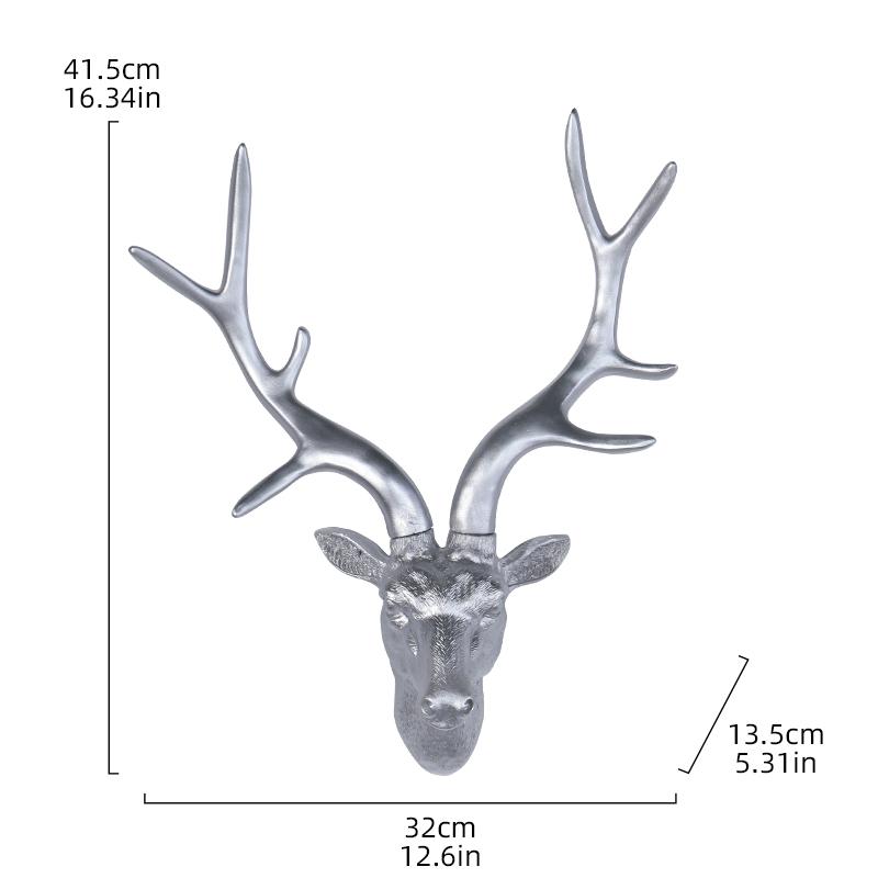 Европейская голова оленя Настенный декор Рустикальный Американский деревенский стиль Чучело животного для дома, офиса или прихожей