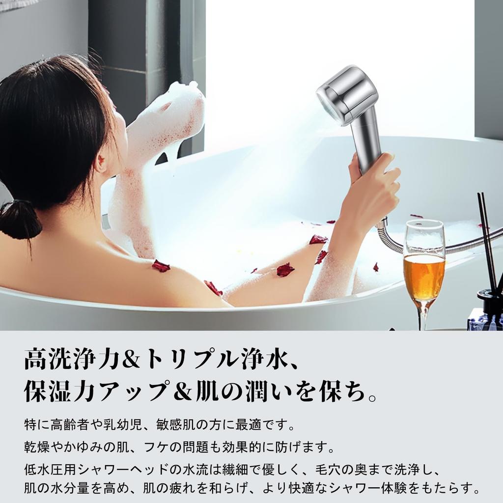 Shower Water Chlorine Water Shower High Cleaning Low Water Shower Gentle On Scalp and Water 3 Types of Adapters Leak Easy To Head, Purification,