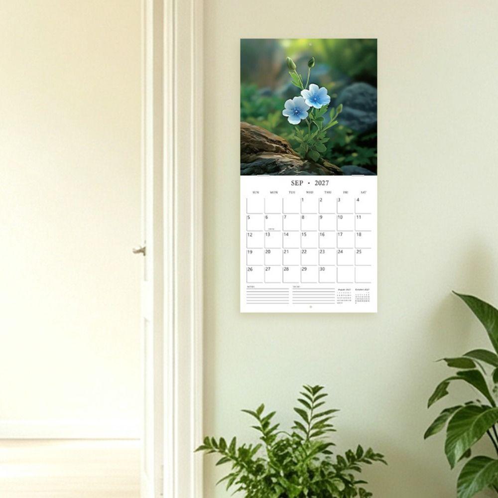 Floral Print 2027 Monthly Planner Calendar Saddle Stitched Daily Calendar  Home Scheduling