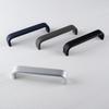 Ferro Fiori Aluminum Zamak Bracket Handle Pulls for Kitchen and Cabinet, Aluminum, Graphite, Dark Blue, Black Soft-touch Cabinet and Drawer Pulls