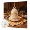 Набор для DIY-живописи жемчугом в мини-рамке, бусины, рождественский колокольчик, холст, декор для дома, картина