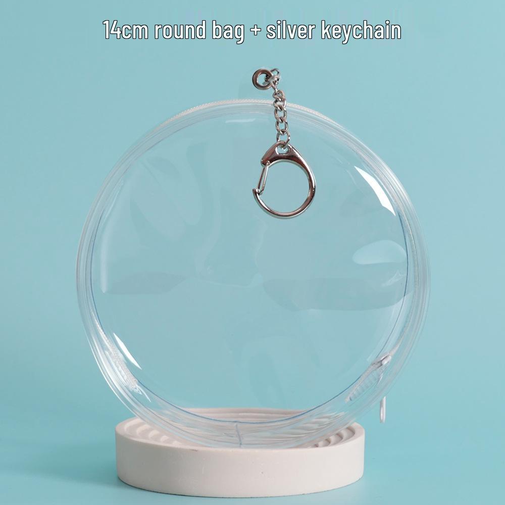 Transparent Plush Doll Storage Bag with Hanging Strap - Fits 10cm To 14cm Dolls