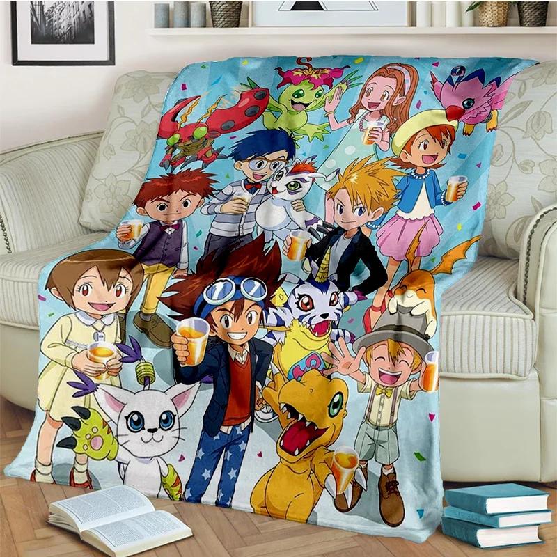 3D одеяло с изображением монстров из Digimon Adventure, Мягкое покрывало для дома, спальни, кровати, дивана, пикника, путешествий, офиса, детское