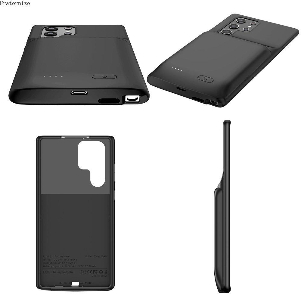 Чехол для аккумулятора для Samsung Galaxy S21 S22 S23 Ultra S23 Plus Аккумулятор Беспроводное зарядное устройство Чехлы для питания Power Bank Силиконовый противоударный чехол для зарядки