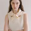 Laminez Basic Wool Knit Scarf - Ivory