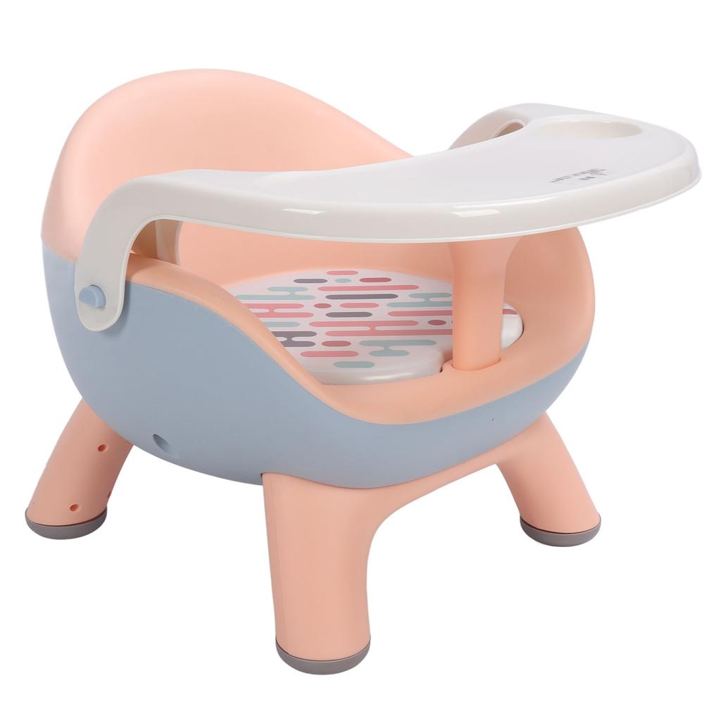 Детский стульчик для кормления со спинкой и звуковой подушкой, безопасный стульчик для кормления малышей, розовый