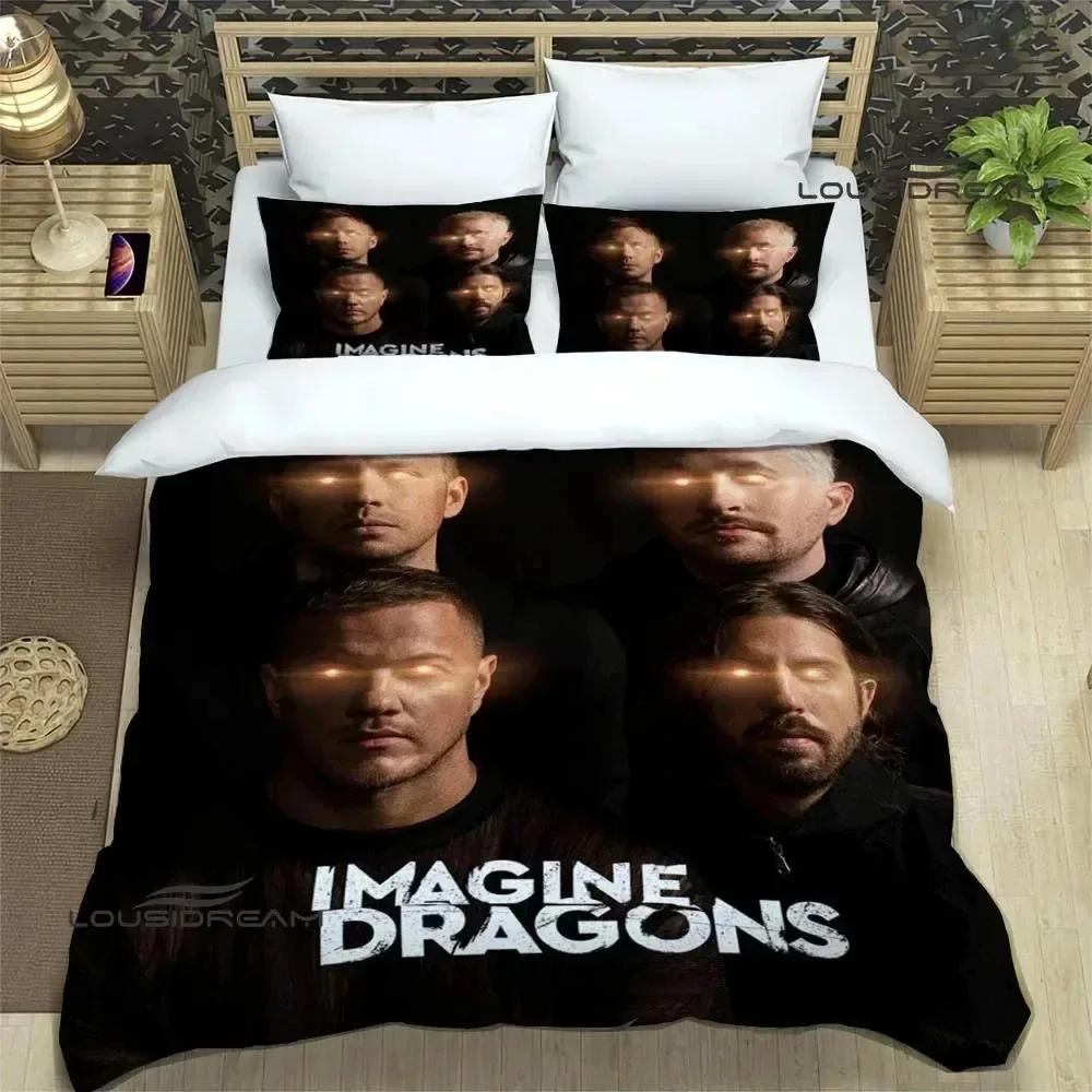 Одеяло Рок-группа Imagine Dragons Комплекты постельного белья Изысканный набор постельных принадлежностей Комплект одеял для кровати Комплект постельного белья Роскошный подарок на день рождения