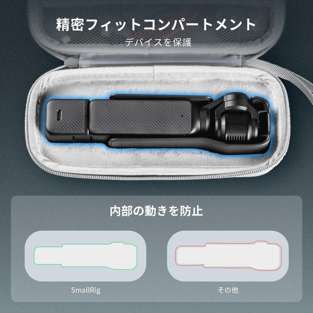 Чехол SmallRig для переноски DJI Osmo Pocket 3 Video Case с жестким корпусом, роскошная подкладка и ремешок на запястье 5118