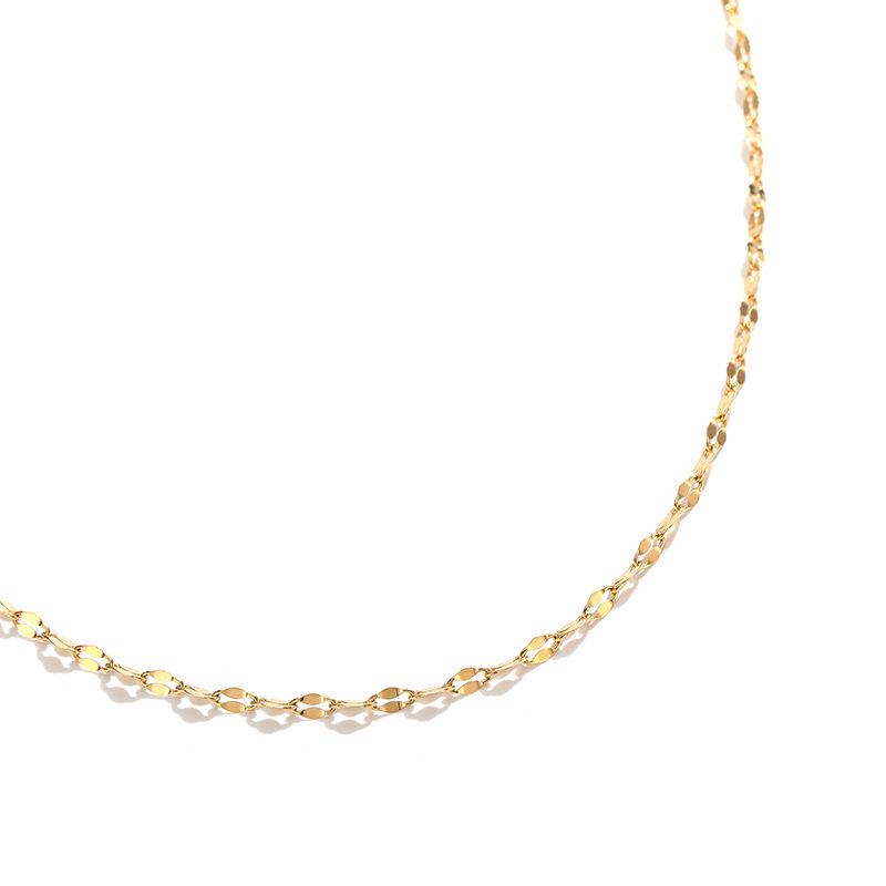 Шикарное не тускнеющее колье из титановой стали для женщин с уникальным дизайном и сверкающей медной подвеской