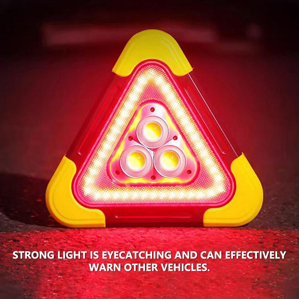 Многофункциональный автомобильный аварийный треугольный дорожный предупреждающий свет, солнечный предупреждающий свет, складной вертикальный для ремонта автомобиля