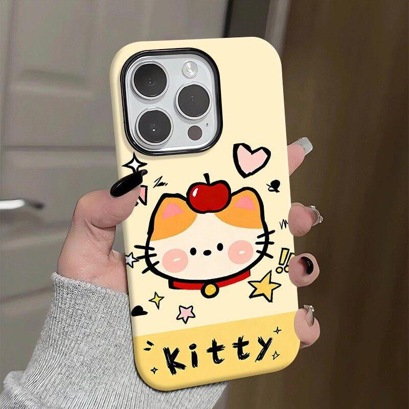 Applicable to Apple promax mobile phone case Filin 2-in-1 couple star kitten puppy Xiaomi Huawei
