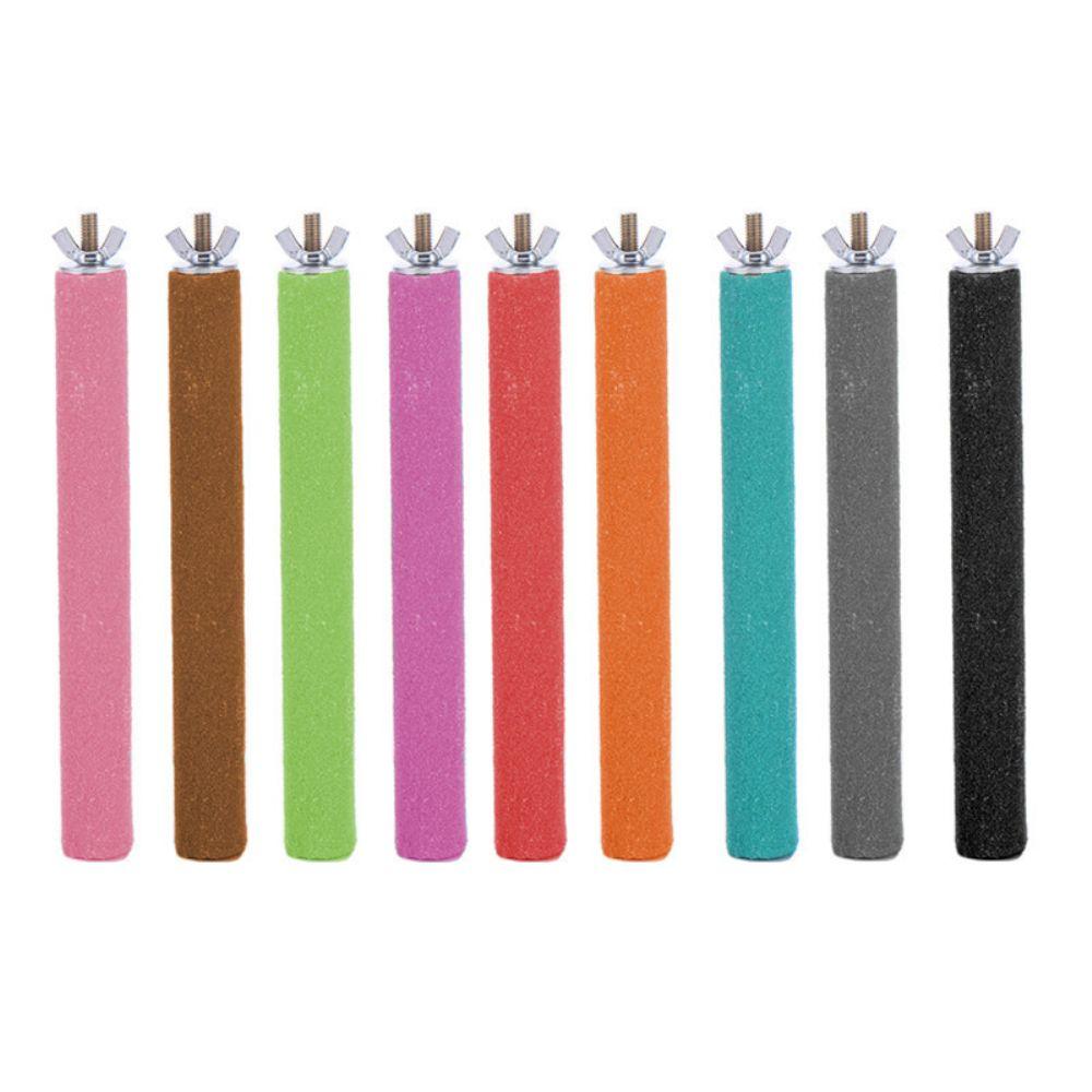 Color Random Hot Clean Paw Chew Toy Parrot Perches Stand Paw Grinding Station Platform Bird Cage