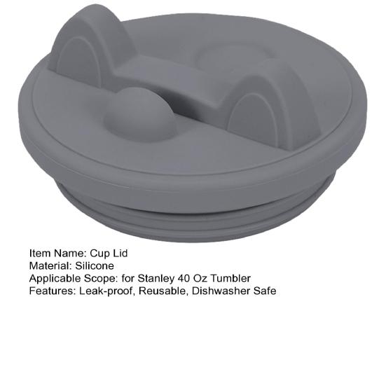 Крышка для стакана 40 унций, сменная силиконовая многофункциональная крышка для стакана с держателем для телефона, можно мыть в посудомоечной машине, непроливаемая крышка для стакана Stanley