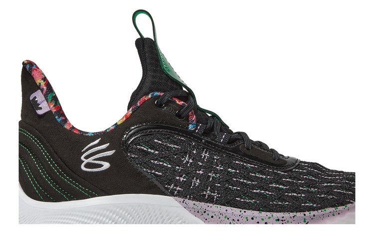 Men's Sneakers Under Armour Curry Flow 9 Sesame Street The Count Black/Violet/Violet
