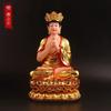 Super Big Vairocana Bodhisattva Buddha Statue,Rulai Gold Resin Three Treasured Safe Figurines Home Putting Decoration 27cm