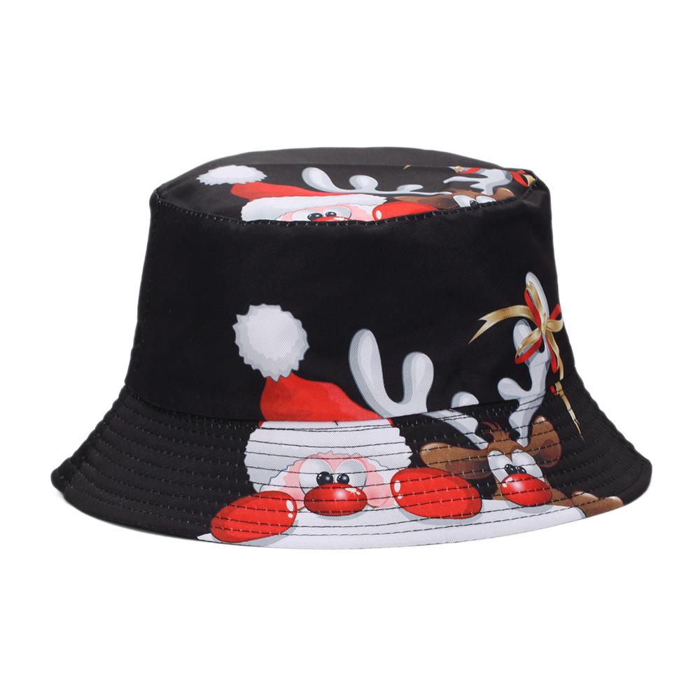 Персонализированная Рождественская печать Уличная панама-рыбак - Дизайн Санта-Клауса для мужчин и женщин