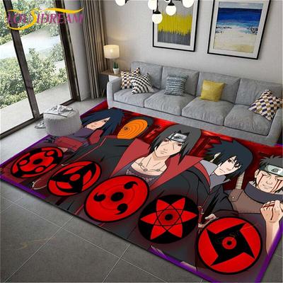 Нескользящие коврики в стиле аниме Наруто для гостиной, удобный ковер, мягкий напольный коврик, коврики для спальни, коврик для дома, большой пушистый коврик