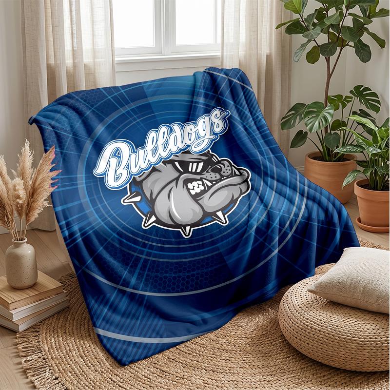 Canterbury-Bankstown Bulldogs Flannel Fleece Blanket Cozy Warm Throw Blanket For Couch Bed Travel All Season Use