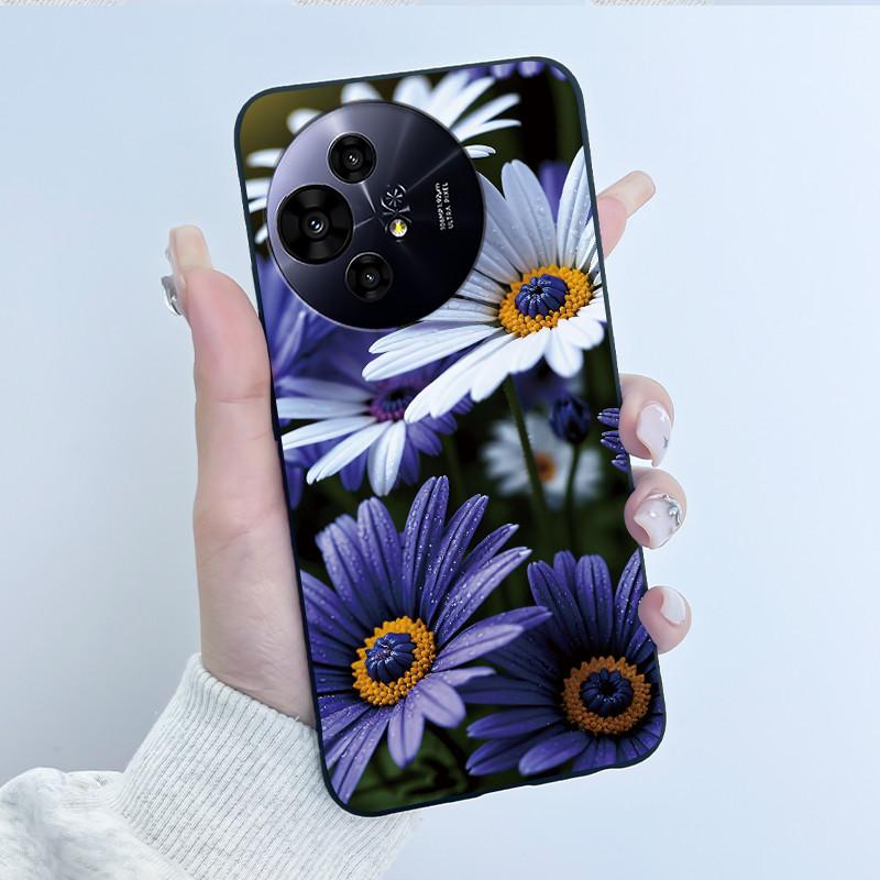 Чехол для TCL 50 NxtPaper 5G / 50 Pro NxtPaper 5G Чехол Роскошный Дракон Милый Крутой Мальчики Девочки Черный Матовый Мягкий Силикон Задняя Крышка