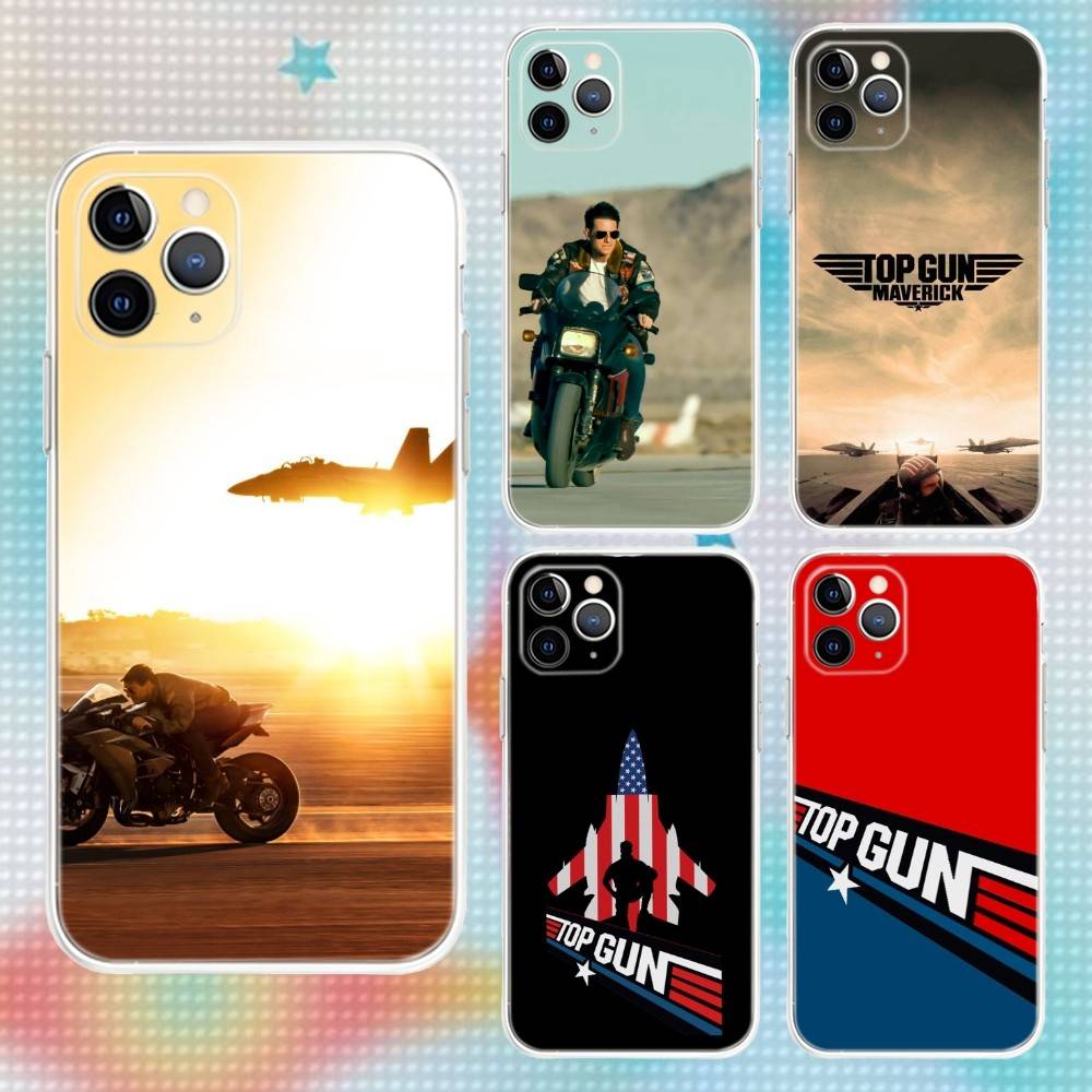Прозрачный мягкий чехол для телефона Top Gun M-MaverickS для iPhone 17,16,15,14,13,12,11,Air,X,XR,Pro,Max,Plus