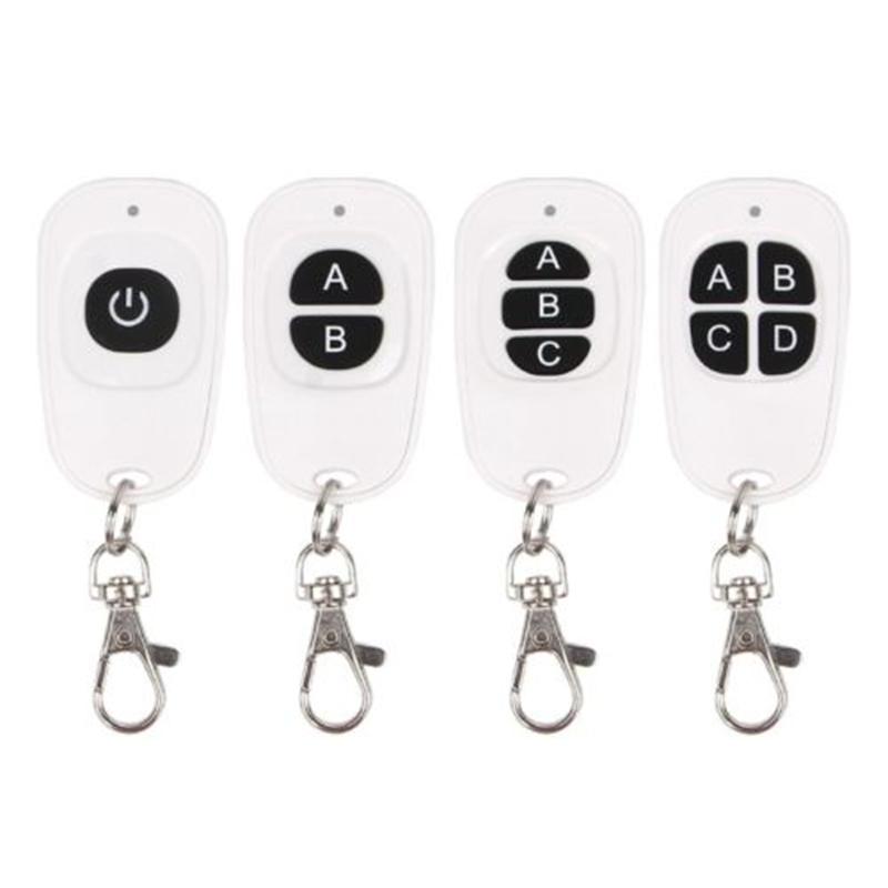 1 Pcs 1/2/3/4CH RF Wireless Remote Control 1-4 Button EV1527 Transmitter 433MHz