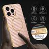 For iPhone 15 Pro Max Phone Case Carbon Fiber Textured Electroplated TPU Back Cover