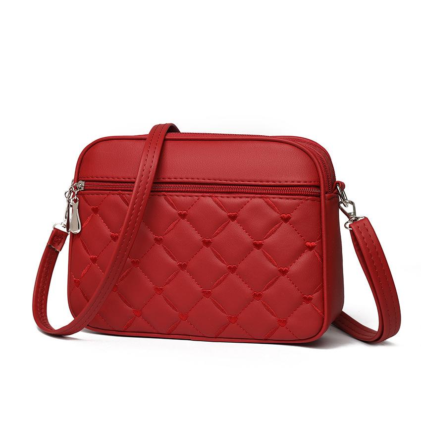 Новая женская сумка кроссбоди, многослойная, практичная, с вышивкой в виде ромбов, на плечо, сумка для мамы, женская