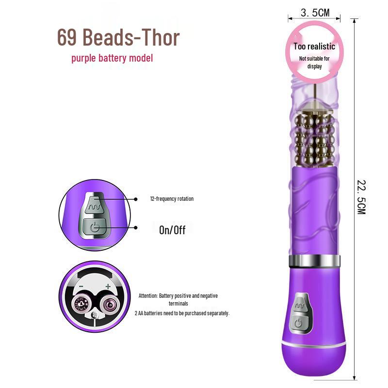 Vibrating Mermaid Rotating Dildo Massager for Women
