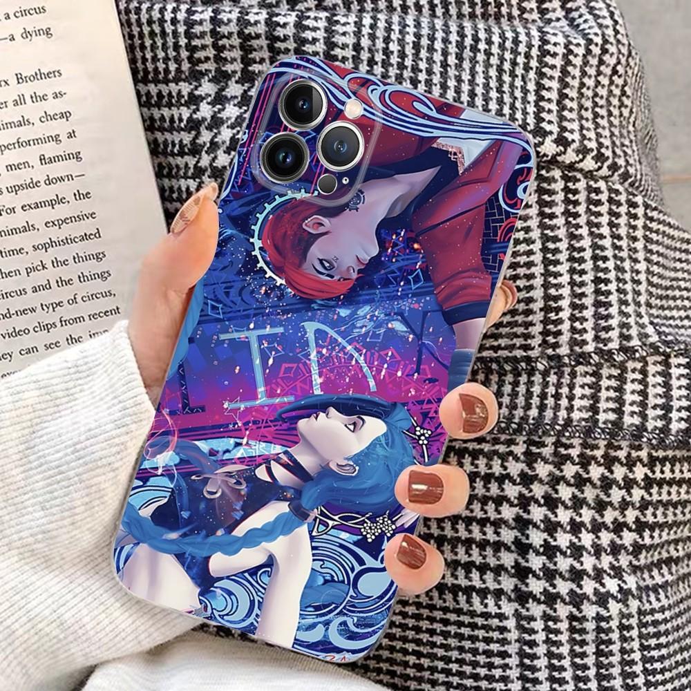 Чехол для телефона Arcane J-Jinx-Vi для IPhone 16 15 14 13 12 Mini 11 Pro XS Max X XR SE 6 7 8 Plus Мягкий силиконовый чехол