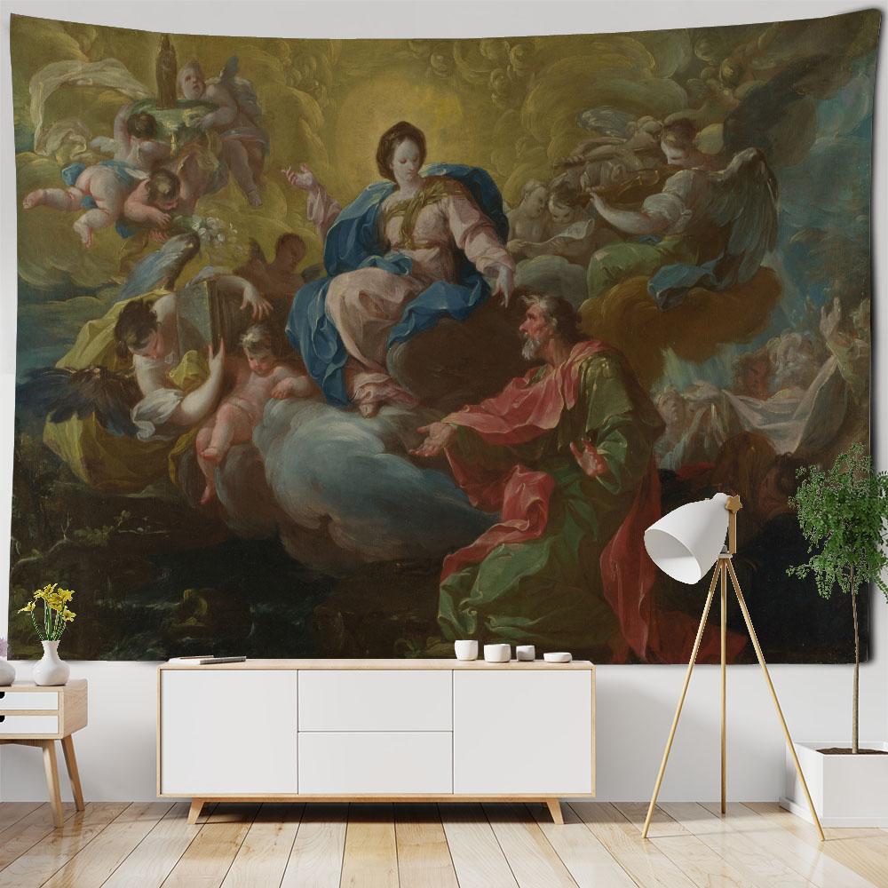 Винтажная живопись маслом, художественная печать, гобелен, настенное украшение, фон для художественной комнаты, эстетичные аксессуары для домашнего декора