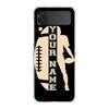 Phone Case For Samsung Galaxy Z Flip 3 4 5 Hard Folding Clear PC Bumper Rugby Ball For Samsung Z Flip 6 Cover