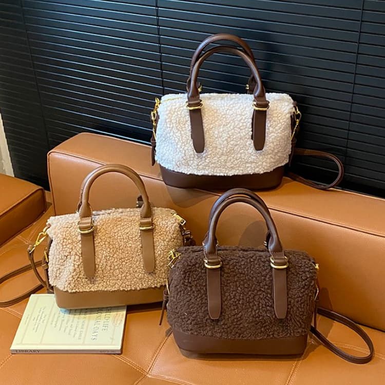 Женская плюшевая сумка через плечо