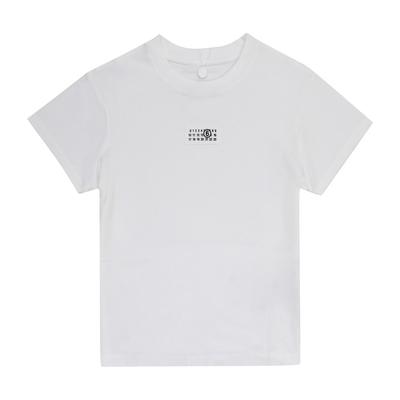 MaiSon Margiela Женская футболка S T Mm6 Логотип с номером Нашивка S52gc0327 M20170