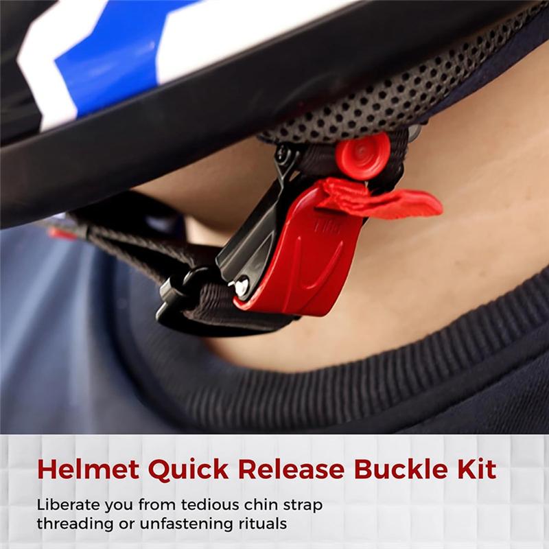 Helmet Quick Release Buckle Replacement Kit, Ratcheted Helmets For Chin Strap Up To 1Inch, Motorcycle Helmets-M53K