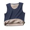 Men Vest V-Neck Sleeveless Slim Fit Pullover Tops Solid Color Casual Base Shirt Thickened Velvet Lining Camisole
