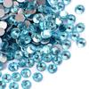 Lake Blue Flat Bottom Small Round Diamond Glass Rhinestone Mini Small Blue Round Diamond Decorative Nail Art Jewelry