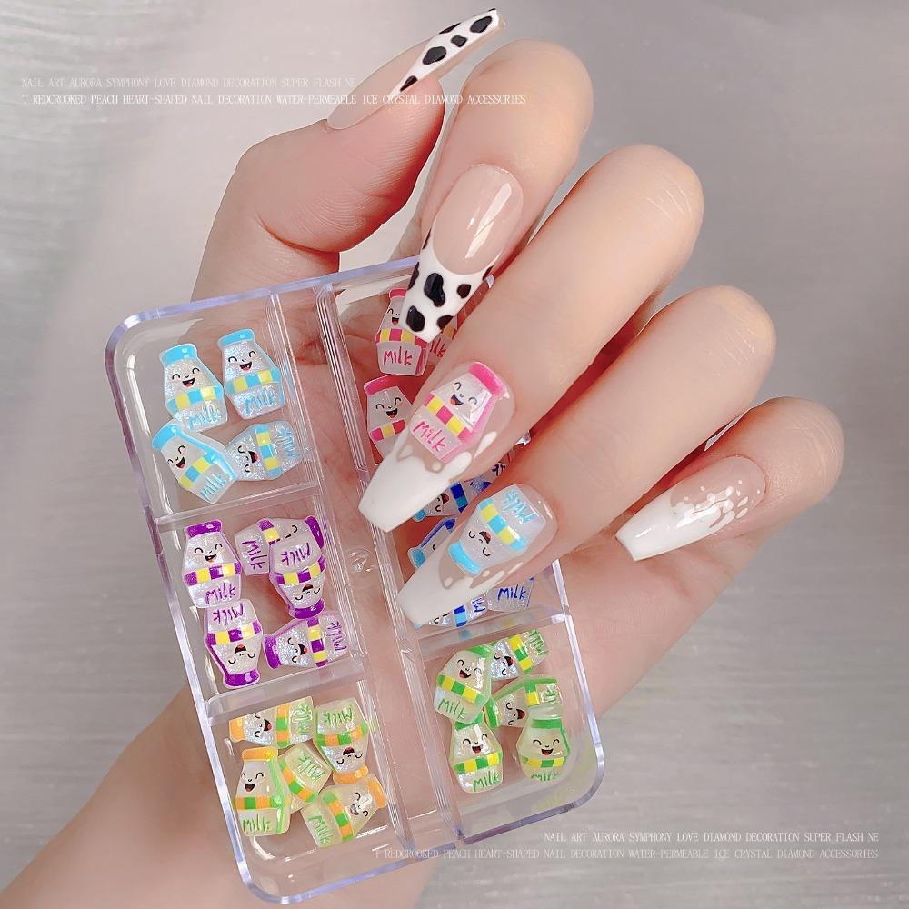 6Grids Подвески для ногтей Цветы Украшения для ногтей Принадлежности для ногтей Бабочки Аксессуары для ногтей Маникюрша