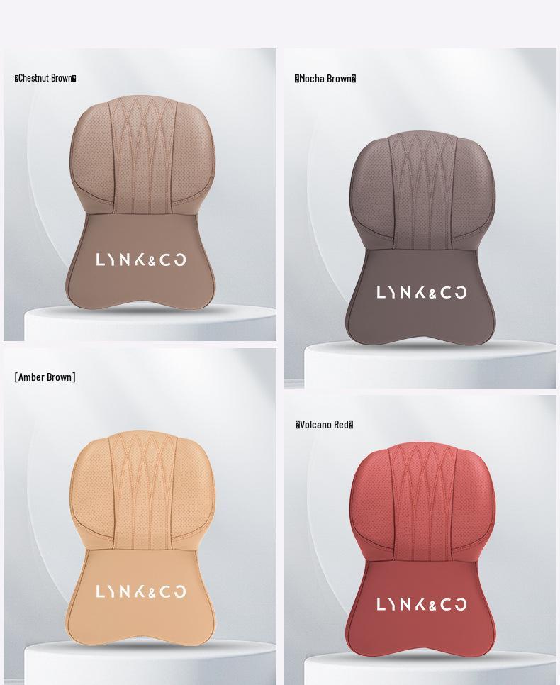 Lynk & Co Car Headrest & Lumbar Support Set for 01/06/07/08/09/10EMP/Z20/900 - Neck & Waist Protection.
