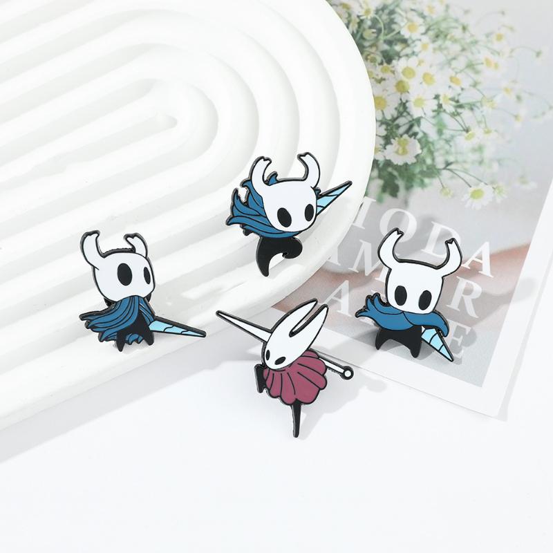 Игра Hollow Knight Silksong Кружевная Брошь-значок Хорнет Косплей Кавайная Сплав Эмалированный Значок Булавка для Лацкана Сумки Украшение для Костюма Аксессуары Реквизит