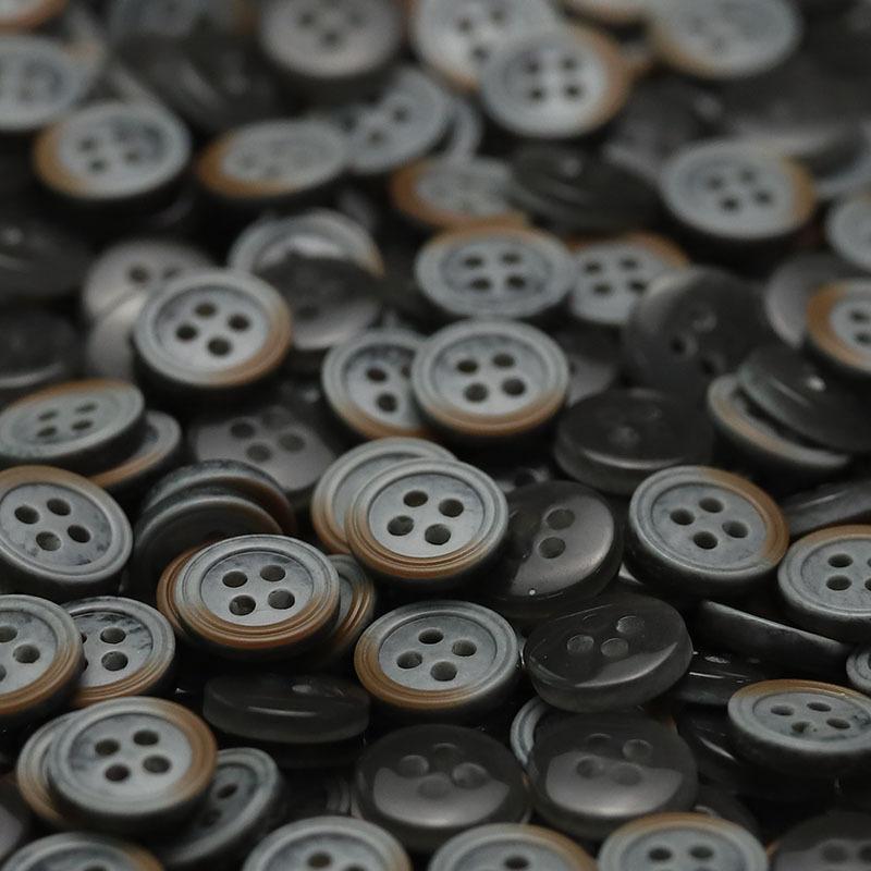 Четырехглазая двойная круглая пуговица из смолы, пуговица на воротнике рубашки, мужской и женский вязаный кардиган, аксессуары для верхней части детской одежды, пряжка